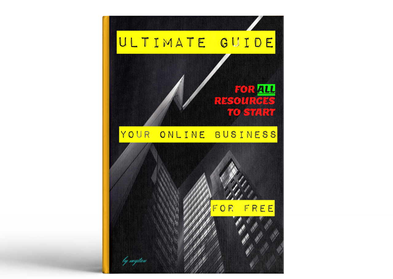 image mock up of the The Ultimate Guide for resources to start an online business for free.